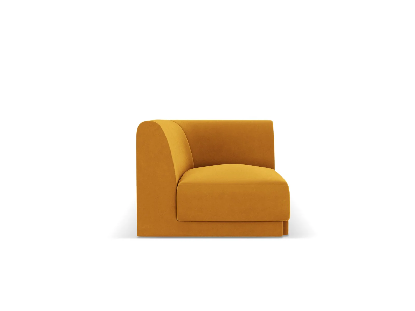 Micadoni Hoekmodule Miley flueel geel – 90x90x70cm