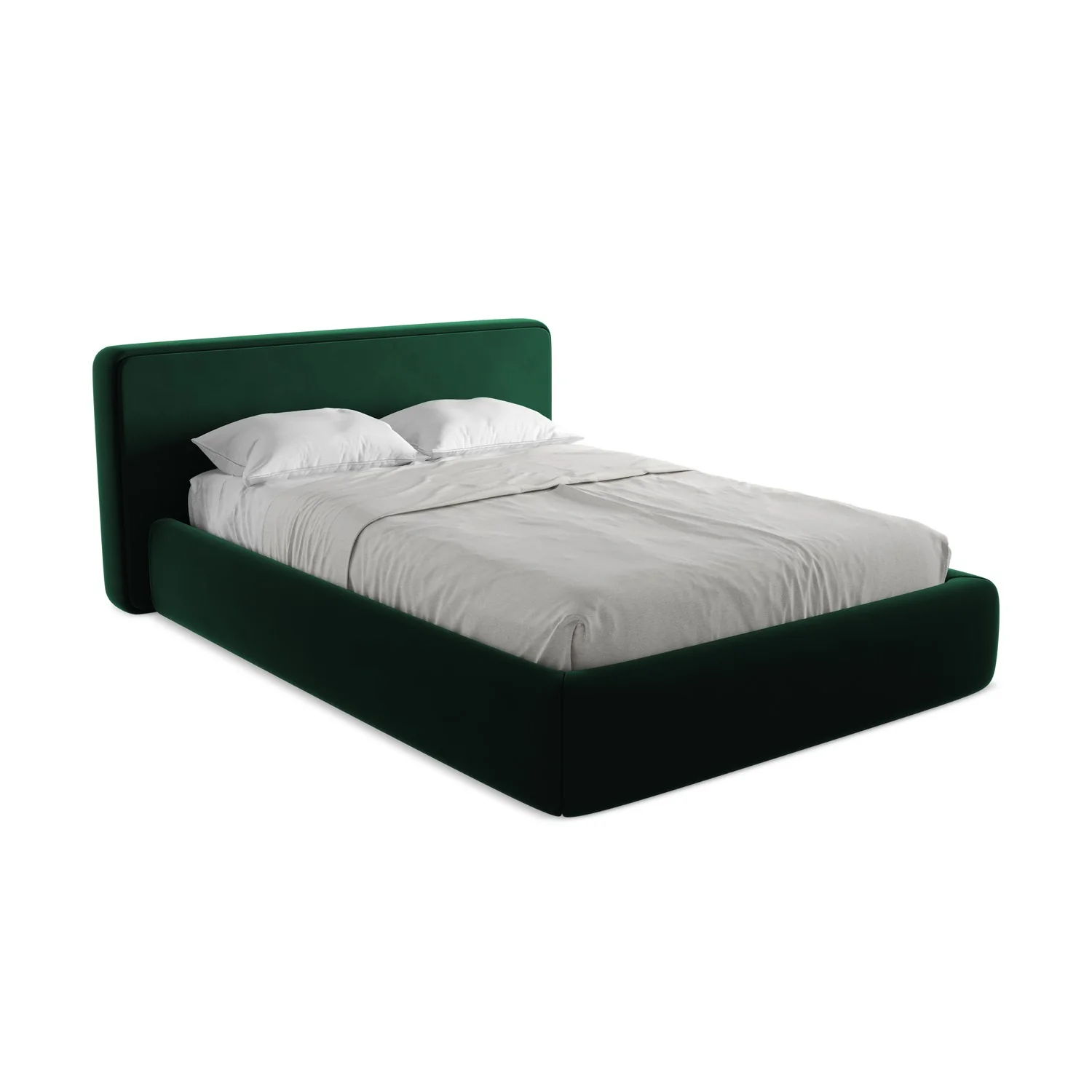 LaMiaSofa Bed met opbergruimte Firenze – velours – flessengroen – 180x
