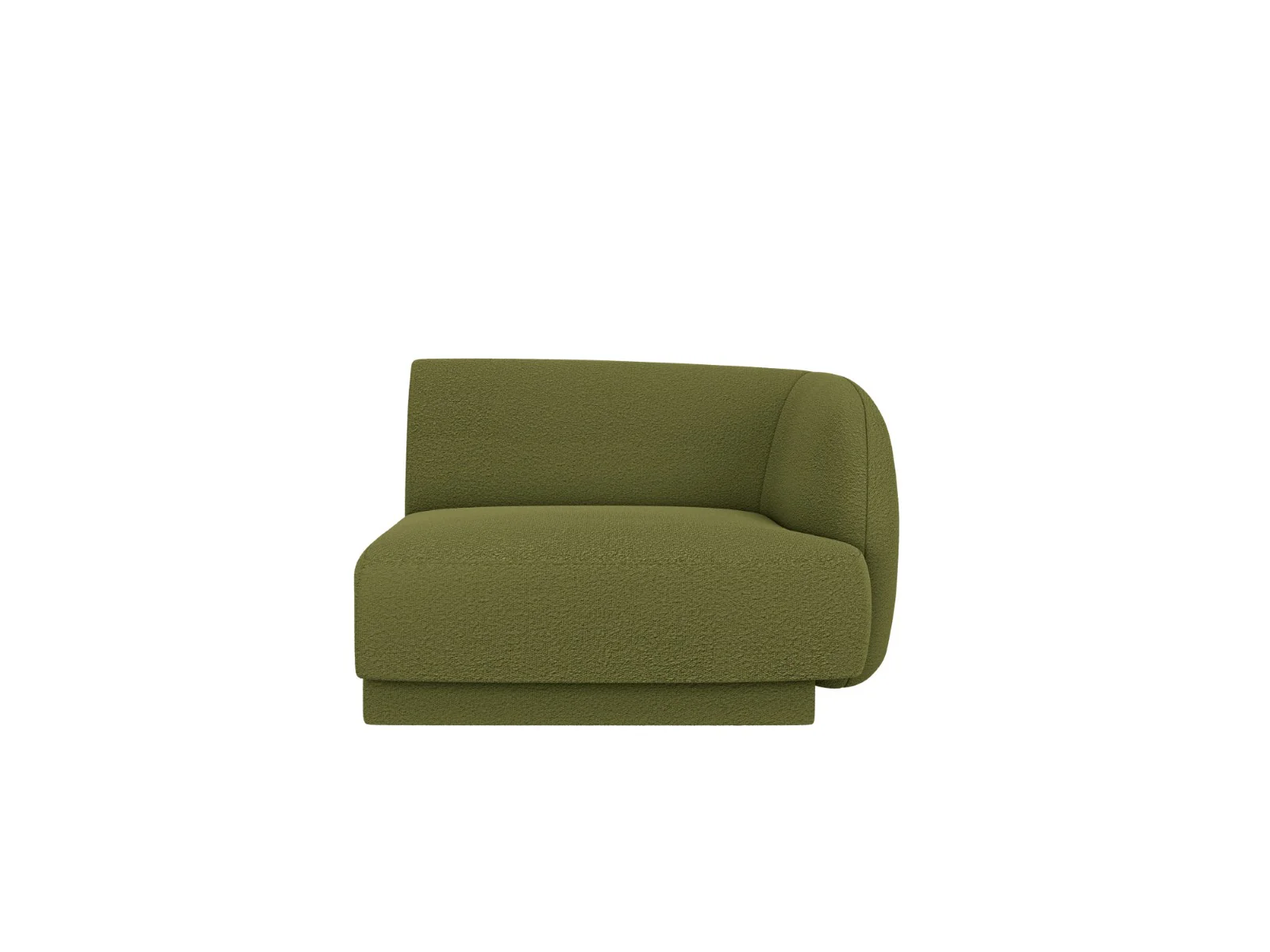 Micadoni rechter module Miley boucle donker olijfgroen – 90x90x70cm