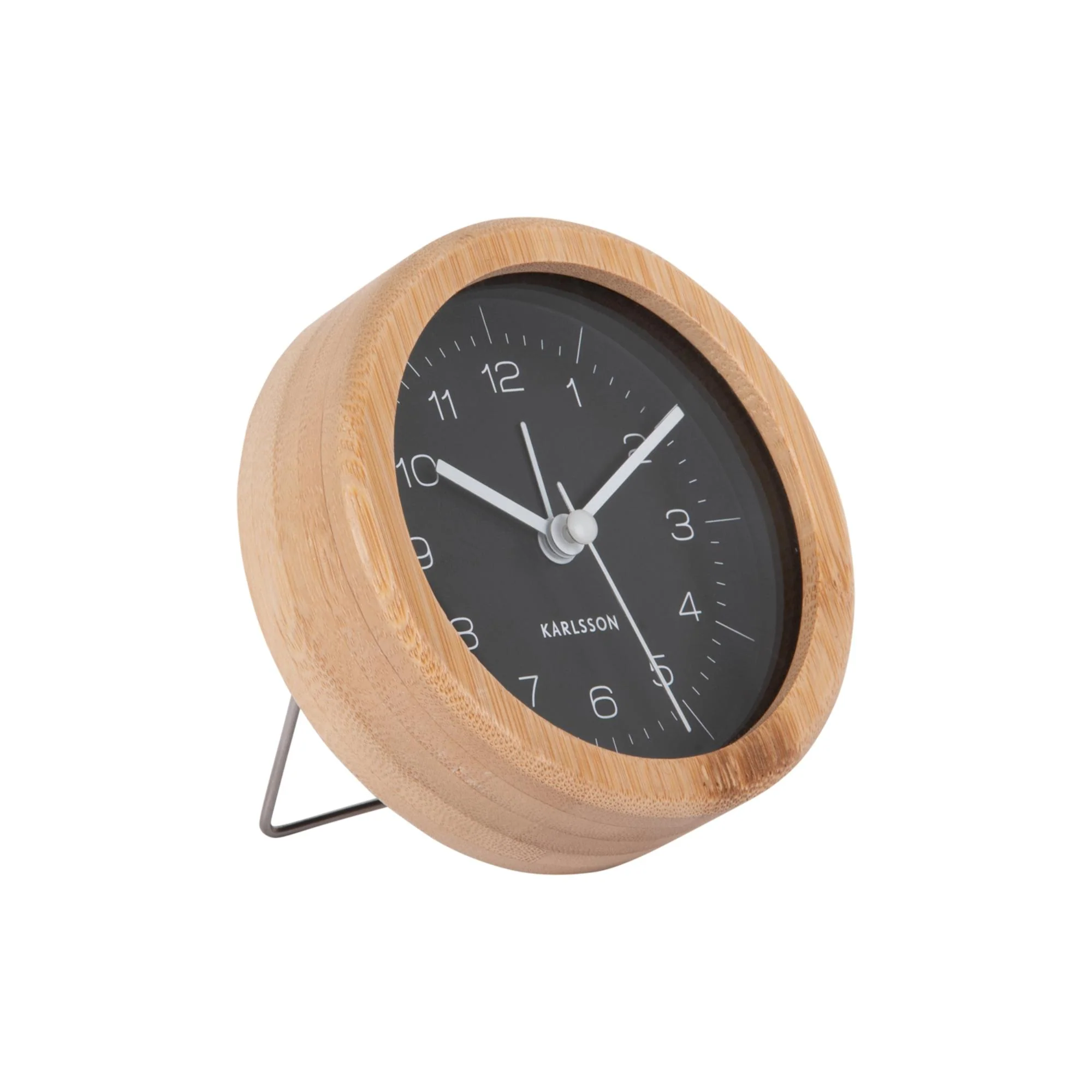 Karlsson wekker Neat Round – zwart – 10x10x10cm – Vaderdag – Vaderdagc