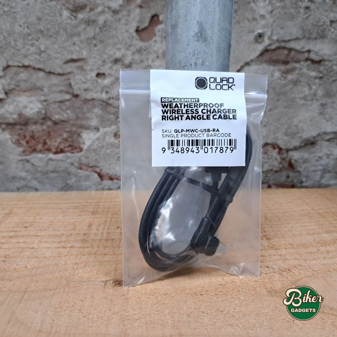 QUAD LOCK weatherproof wireless charger right angle cable