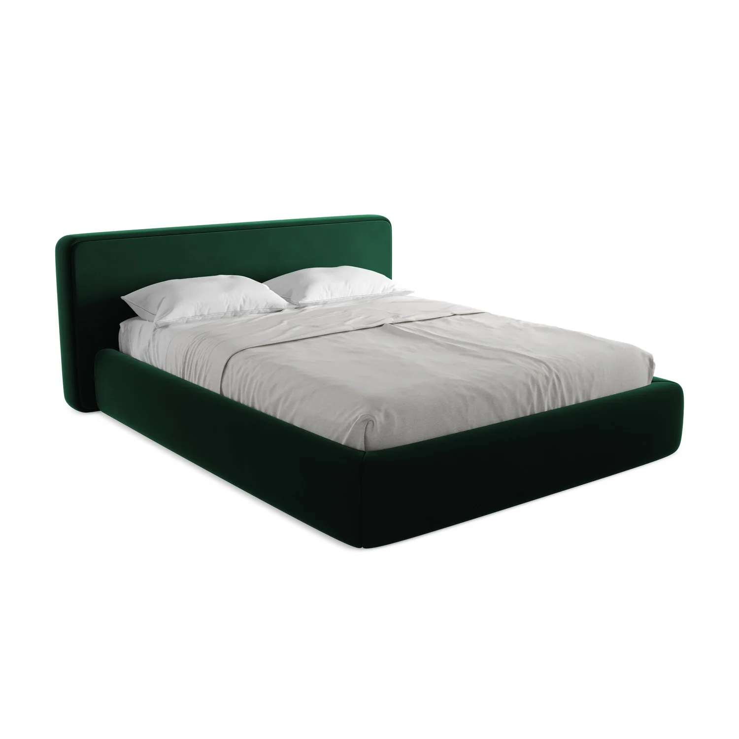 LaMiaSofa Bed met opbergruimte Firenze – velours – flessengroen – 200x