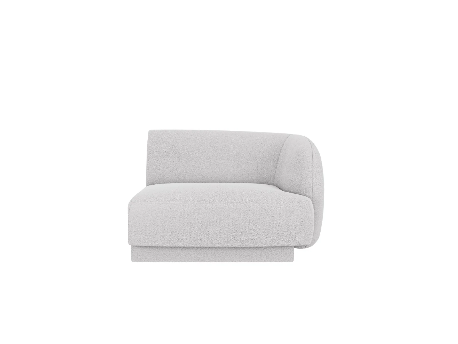 Micadoni rechter module Miley boucle lichtgrijs – 90x90x70cm