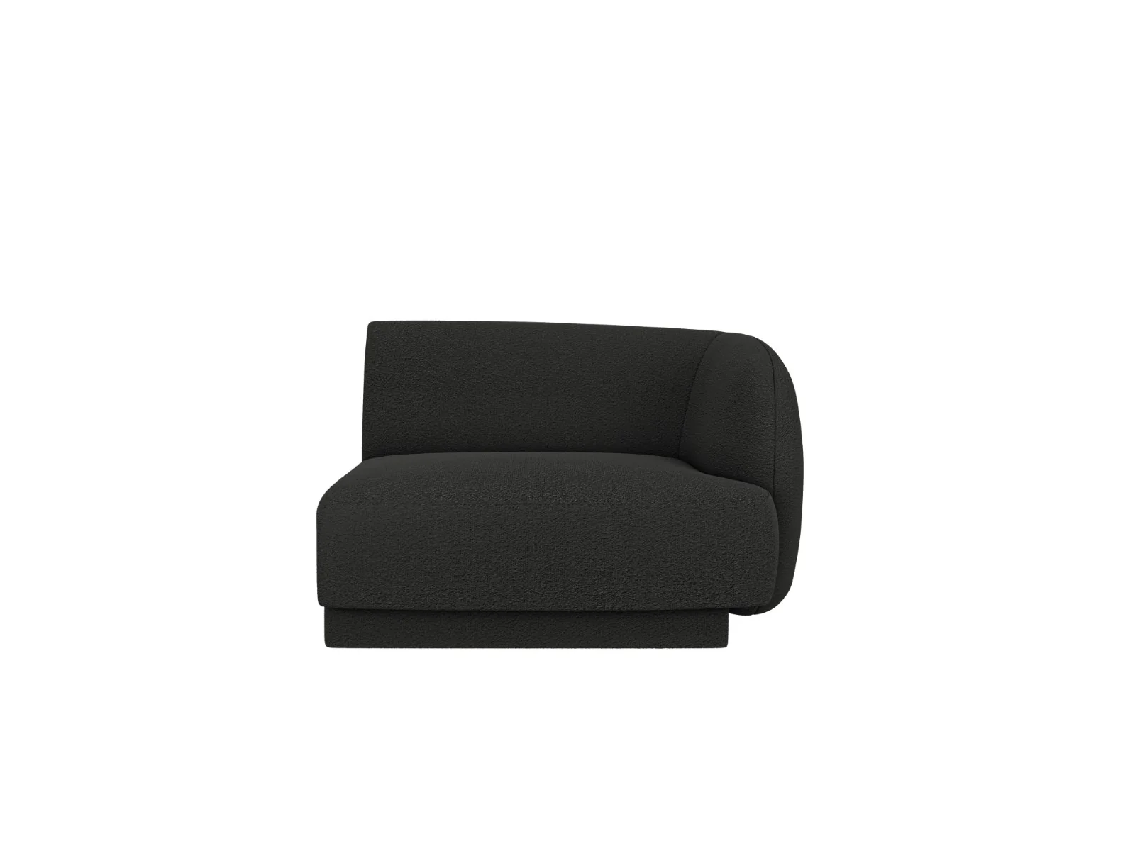 Micadoni rechter module Miley boucle zwart – 90x90x70cm
