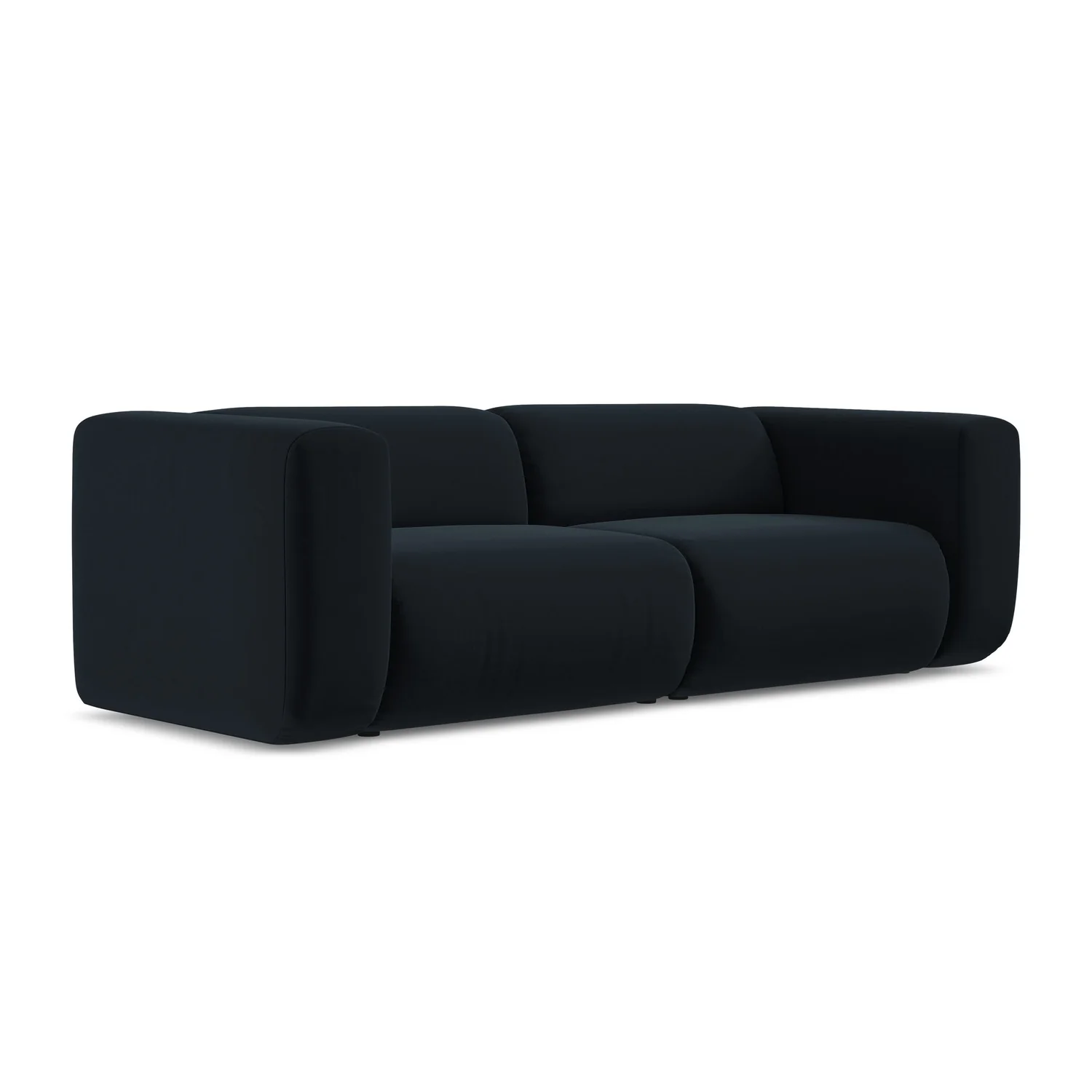 LaMiaSofa 3-zits bank Bari – velours – koningsblauw – 228x89x70