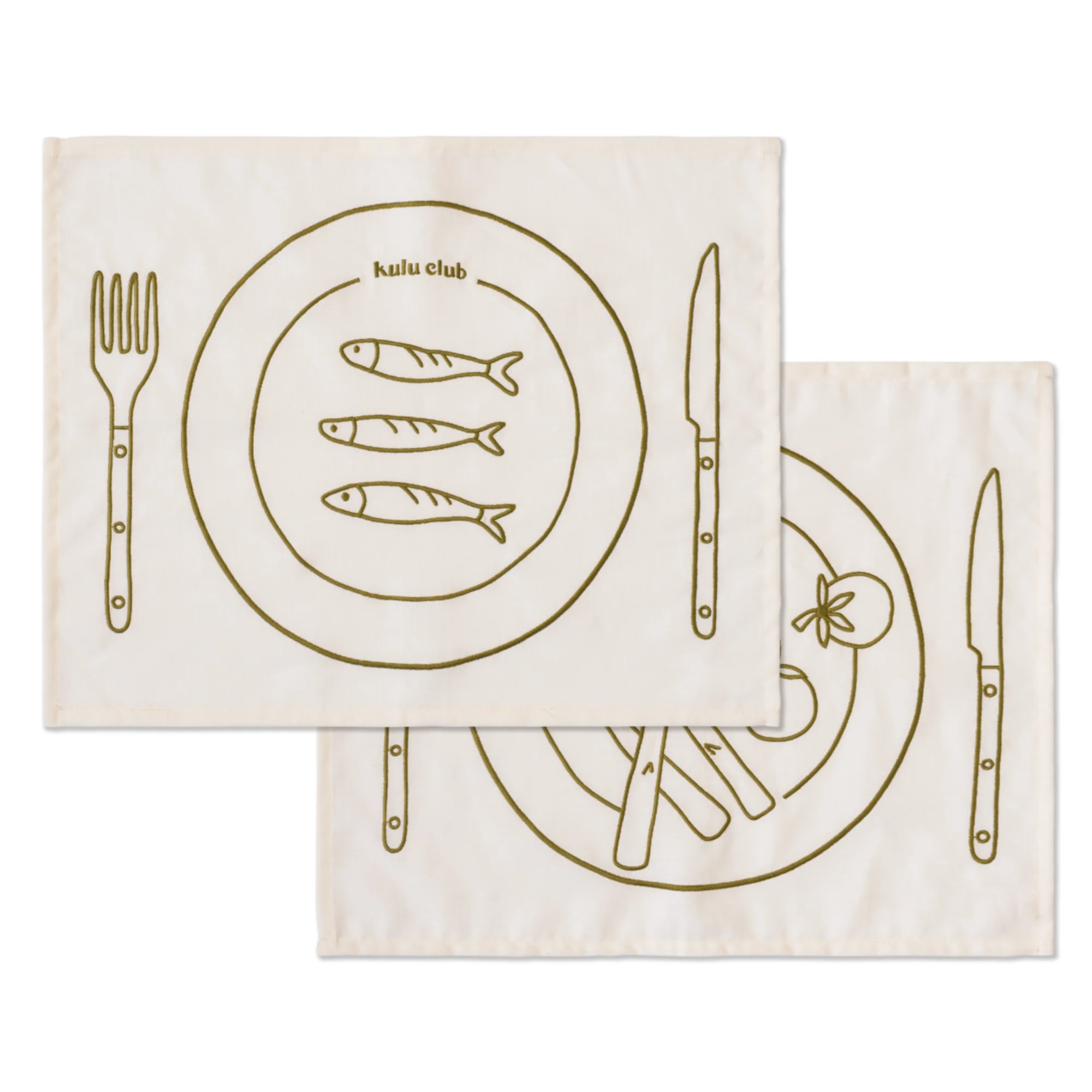 Kulu Club placemats – bistro borden – linnenmix – set van 2