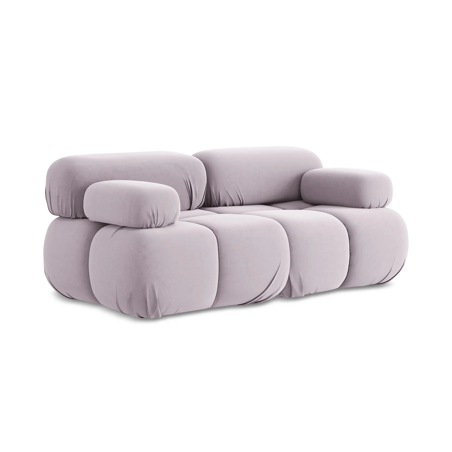 LaMiaSofa Tweezits modulaire bank Sanremo – velours – lavendel – 190×9
