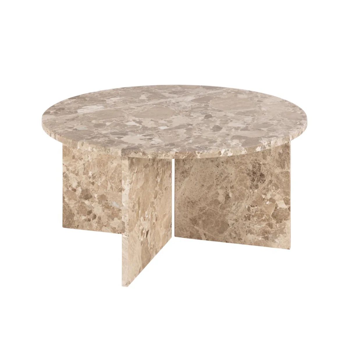 Loff Design Salontafel Jukaa – ø90 cm – Beige Marmer