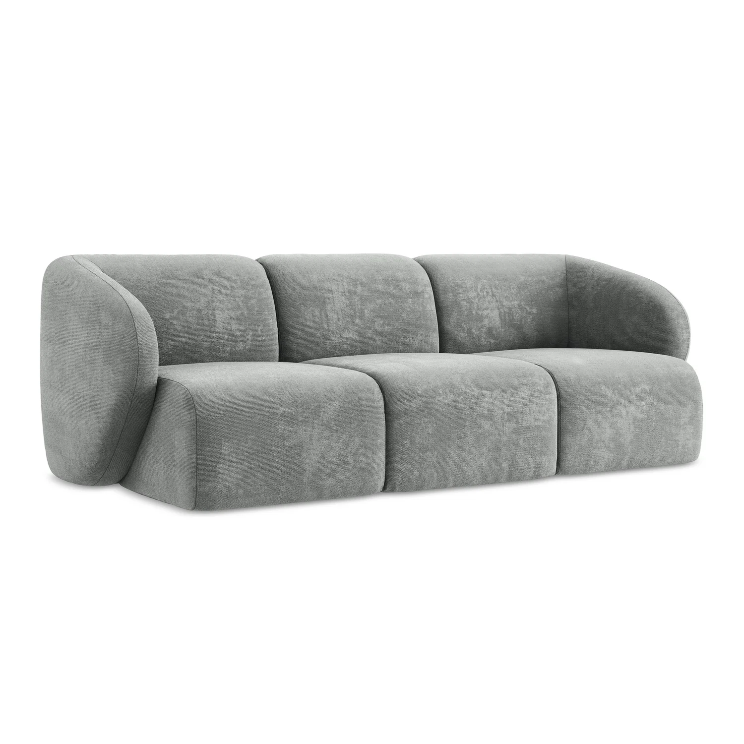 LaMiaSofa 3-zits bank Cervo – chenille stof – grijs – 244x94x75