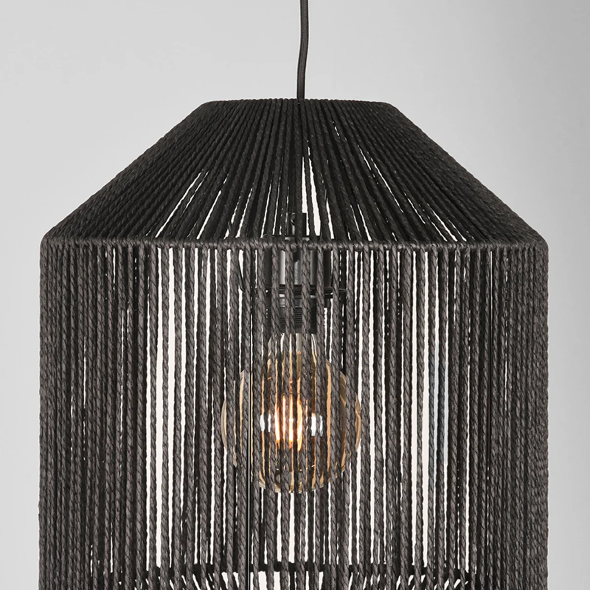 LABEL51 Hanglamp Ibiza – Zwart Jute – 33x33x162cm
