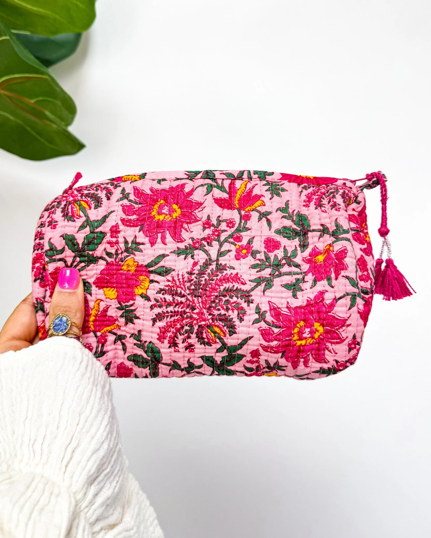 Beauty Bag Pink Flowerray – Small