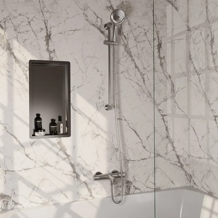 Brauer carving thermostatische opbouw badkraan - glijstang - verkrijgbaar in 6 kleuren - Afbeelding 3