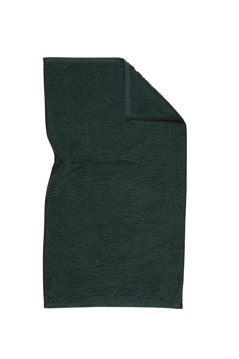 MOOOI Dodo Pavone – Douchehanddoek – Donker Groen – 55×100 / 22×40 Inc