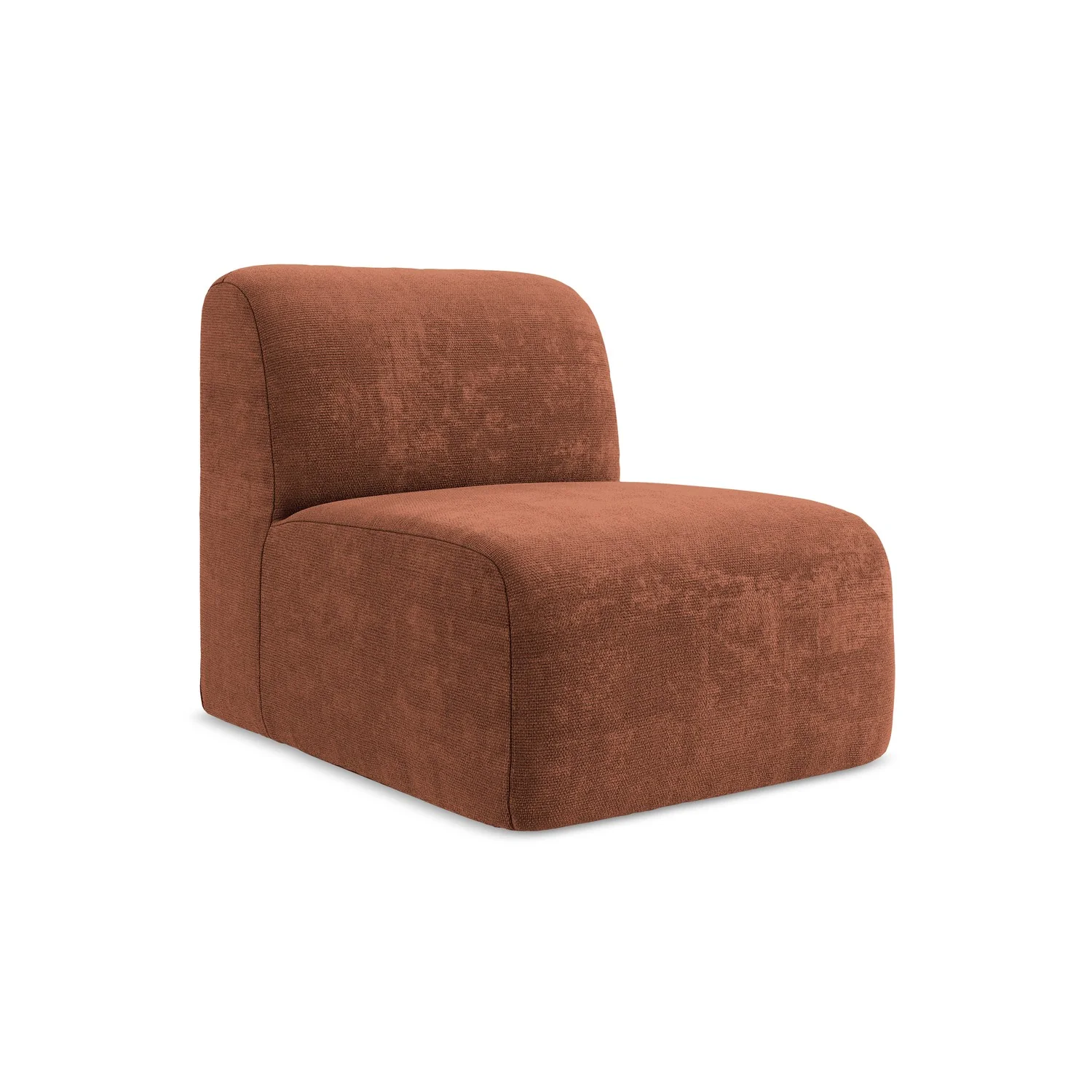 LaMiaSofa Bankmodule midden Cervo – chenille stof – terracotta – 70×94