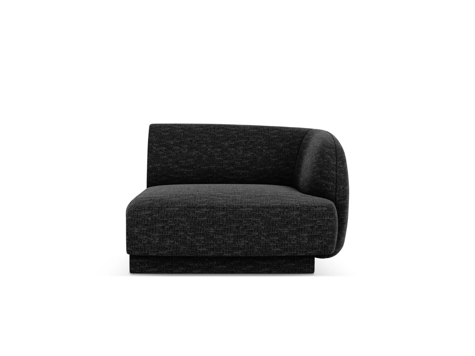 Micadoni rechter module Miley structurele stof antraciet – 90x90x70cm