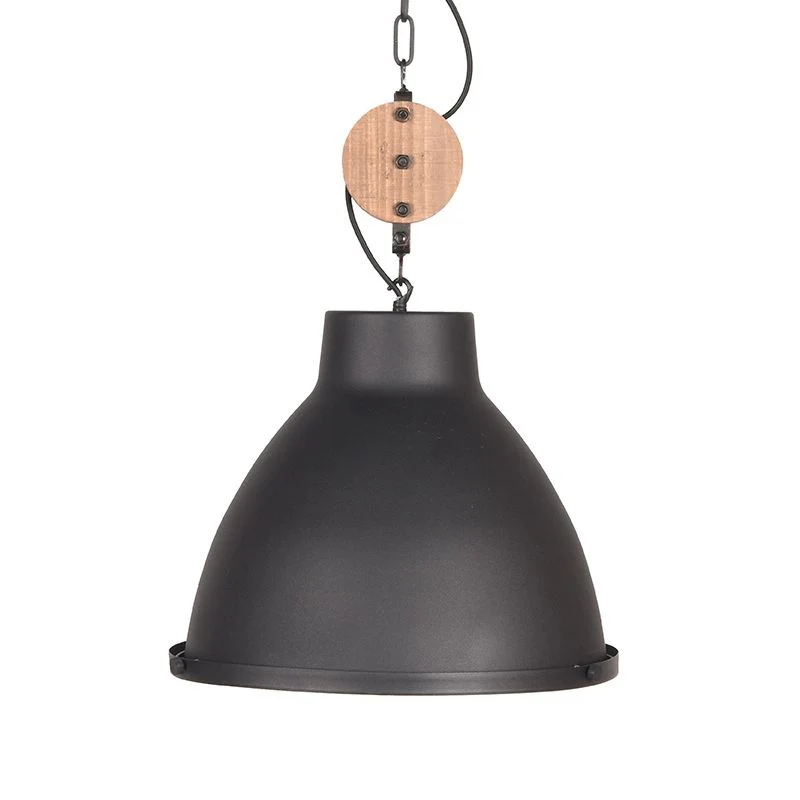 LABEL51 Hanglamp Dock – Zwart Metaal – 42x42x37cm