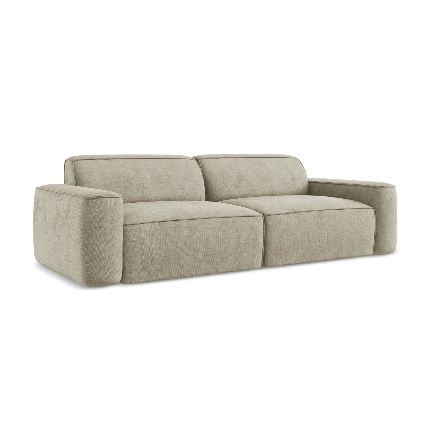 LaMiaSofa 4-zits bank Melissa – chenille stof – beige – 244x102x70