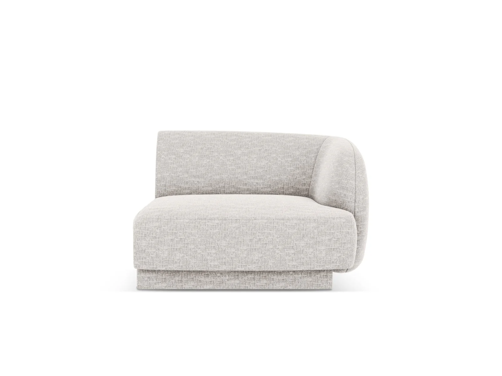 Micadoni rechter module Miley chenille lichtgrijs – 90x90x70cm