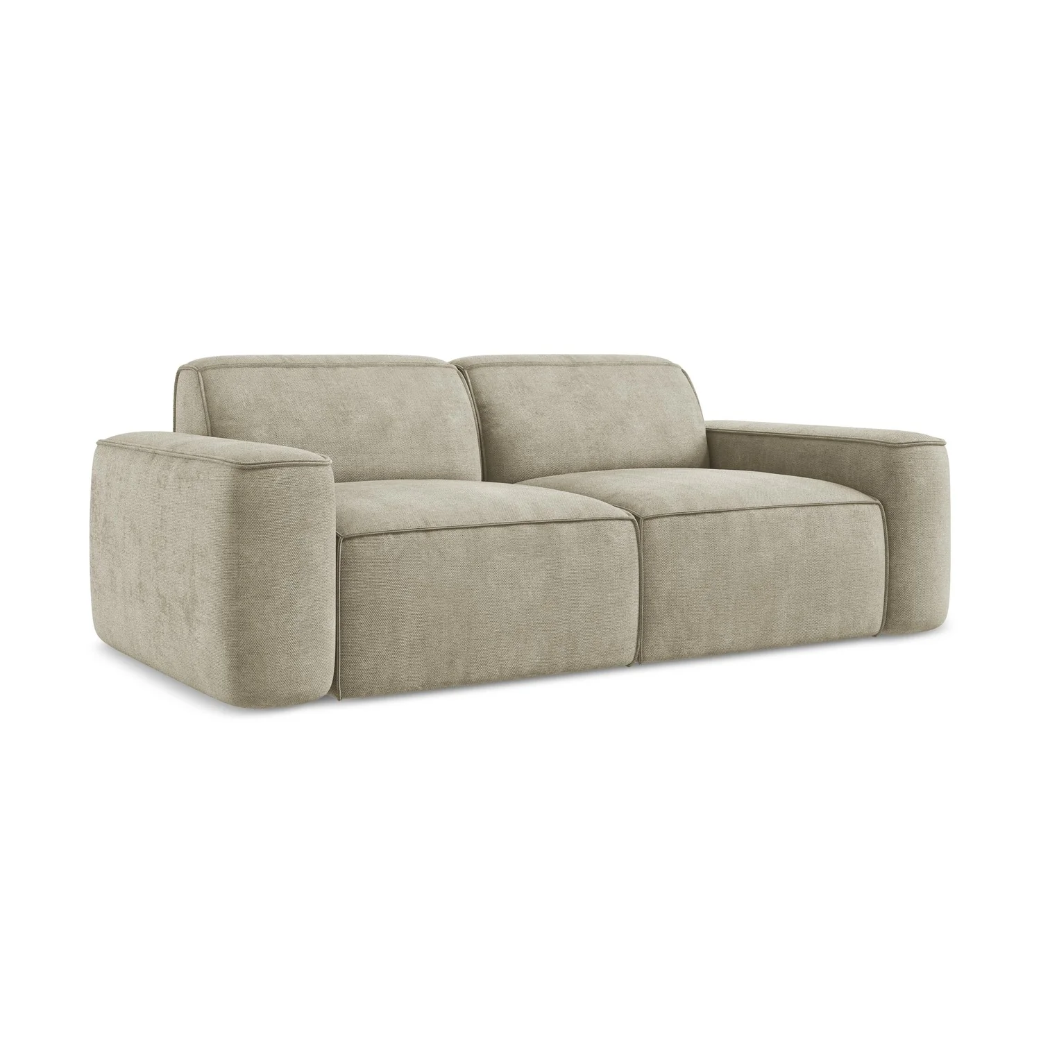 LaMiaSofa 3-zits bank Melissa – chenille stof – beige – 204x102x70