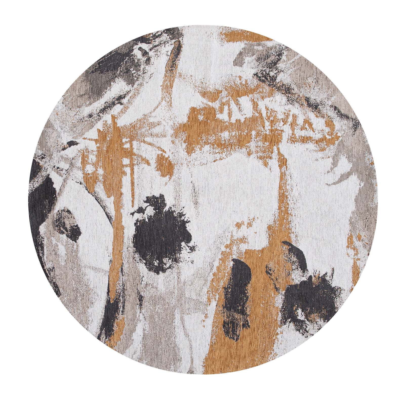 Dropouts vloerkleed Middle Of – geel – 240x240cm