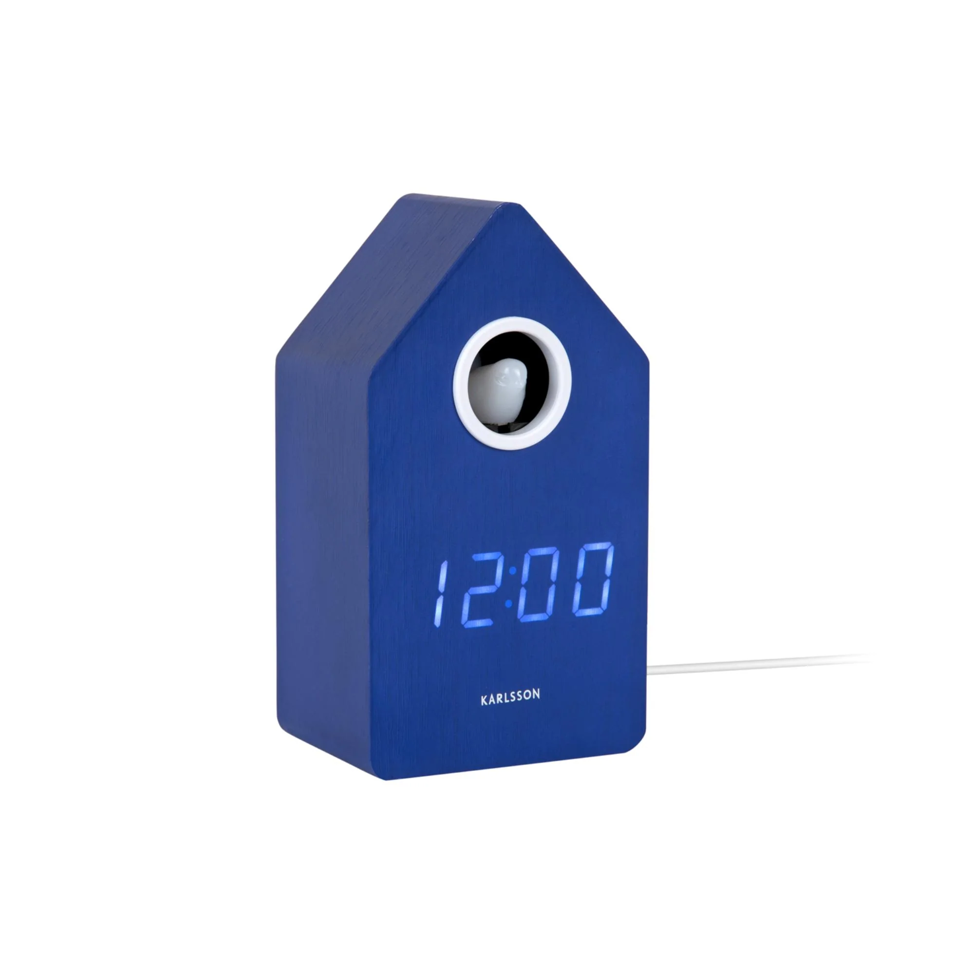 Karlsson wekker Cuckoo LED – blauw – 9x9x15.8cm – Vaderdag – Vaderdagc