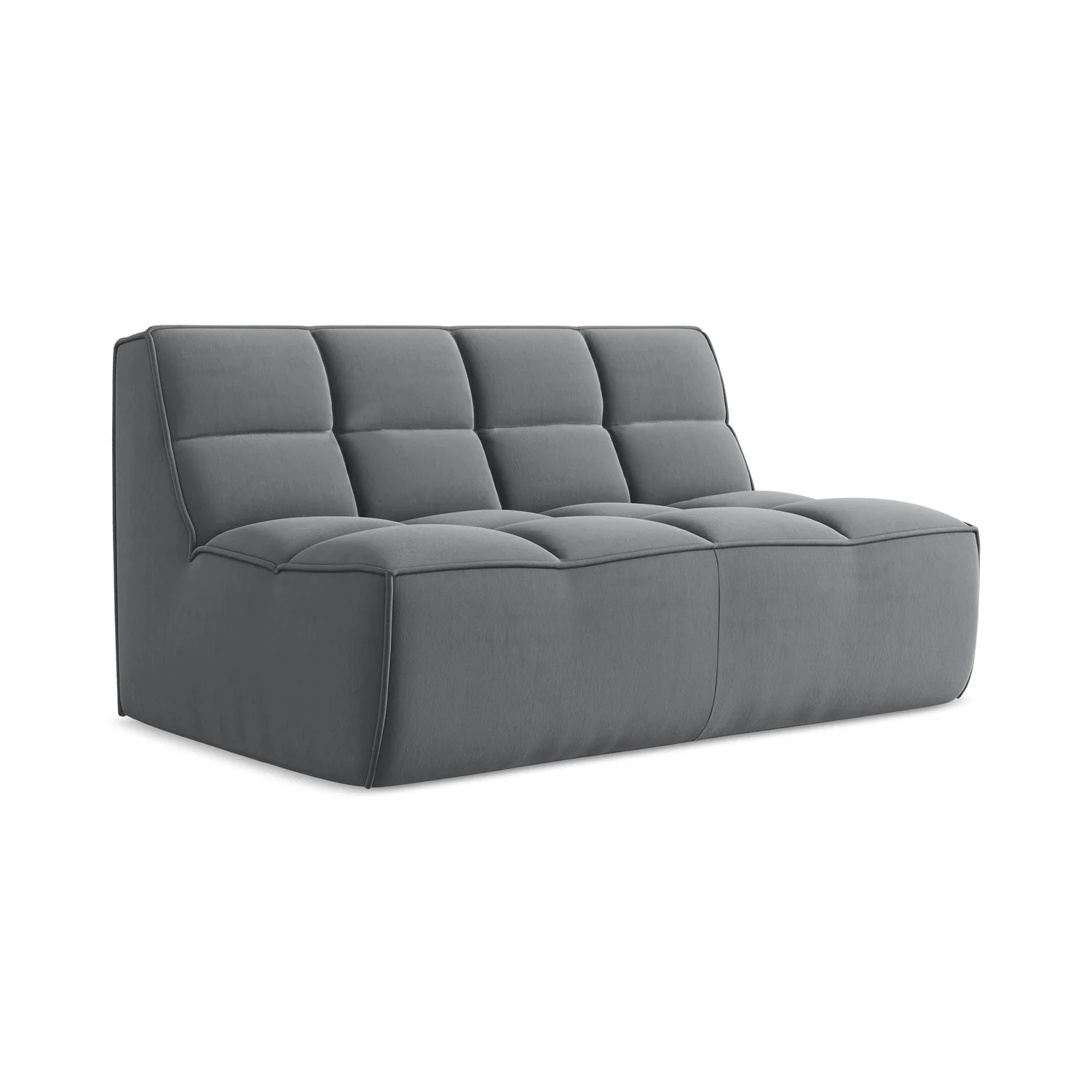 LaMiaSofa Tweezits modulaire bank Belluno – velours – staal – 160x93x7