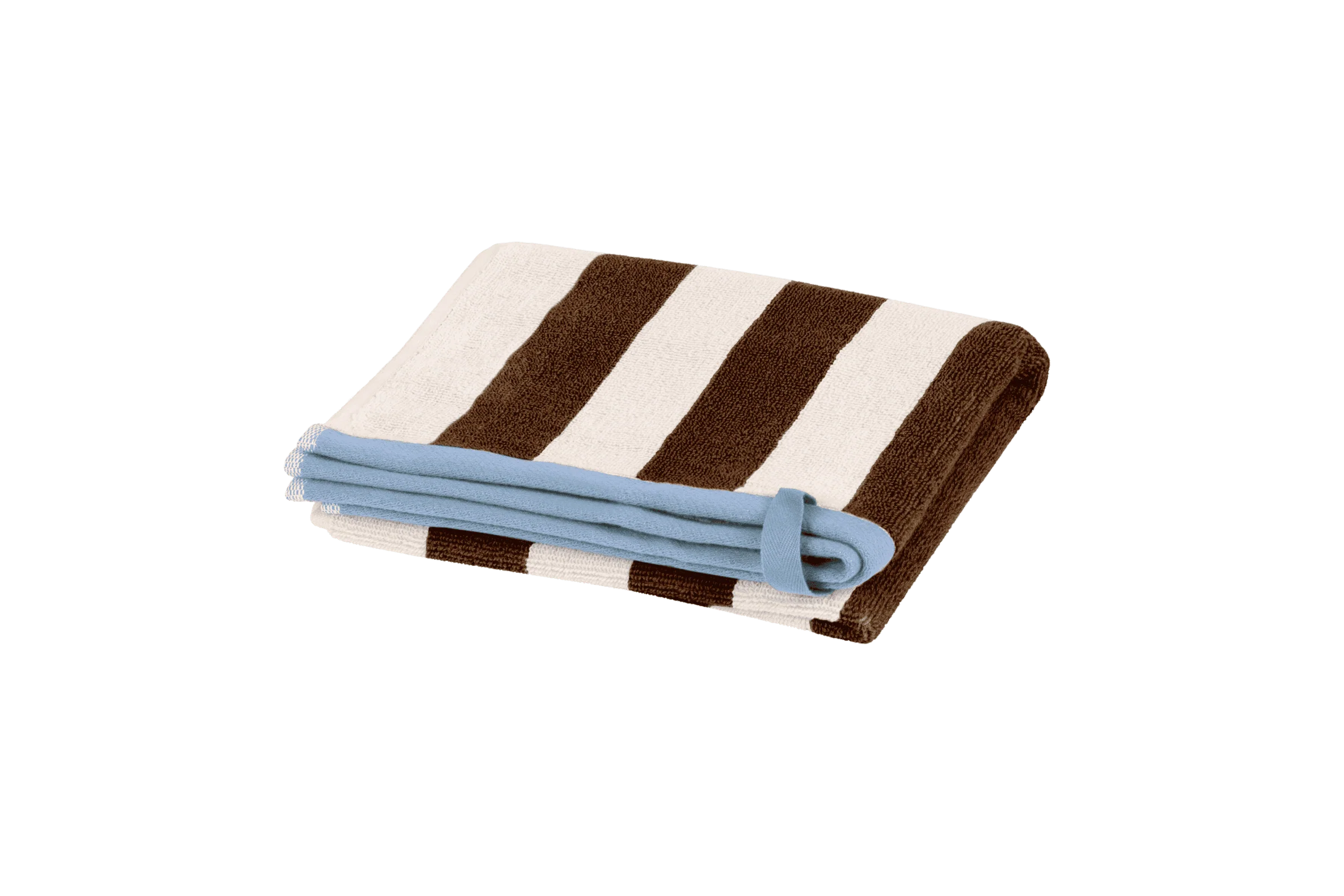 noo.ma Gobo Handdoek 25×29 cm – Cocoa Brown gestreept