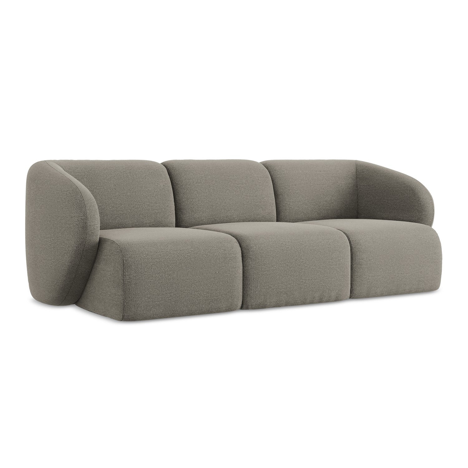 LaMiaSofa 3-zits bank Cervo – bouclé – grijs – 244x94x75