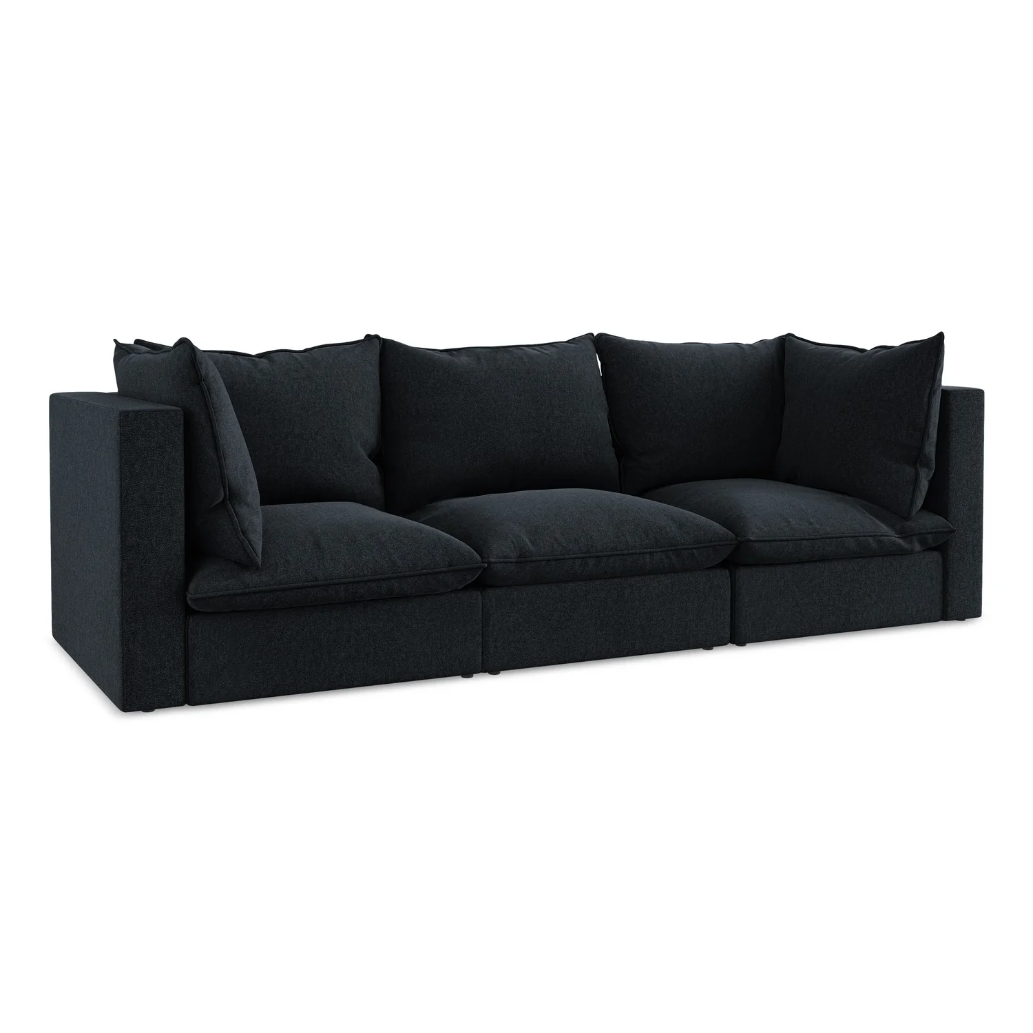 LaMiaSofa 3-zits bank Ravenna – velours – koningsblauw – 255x90x77