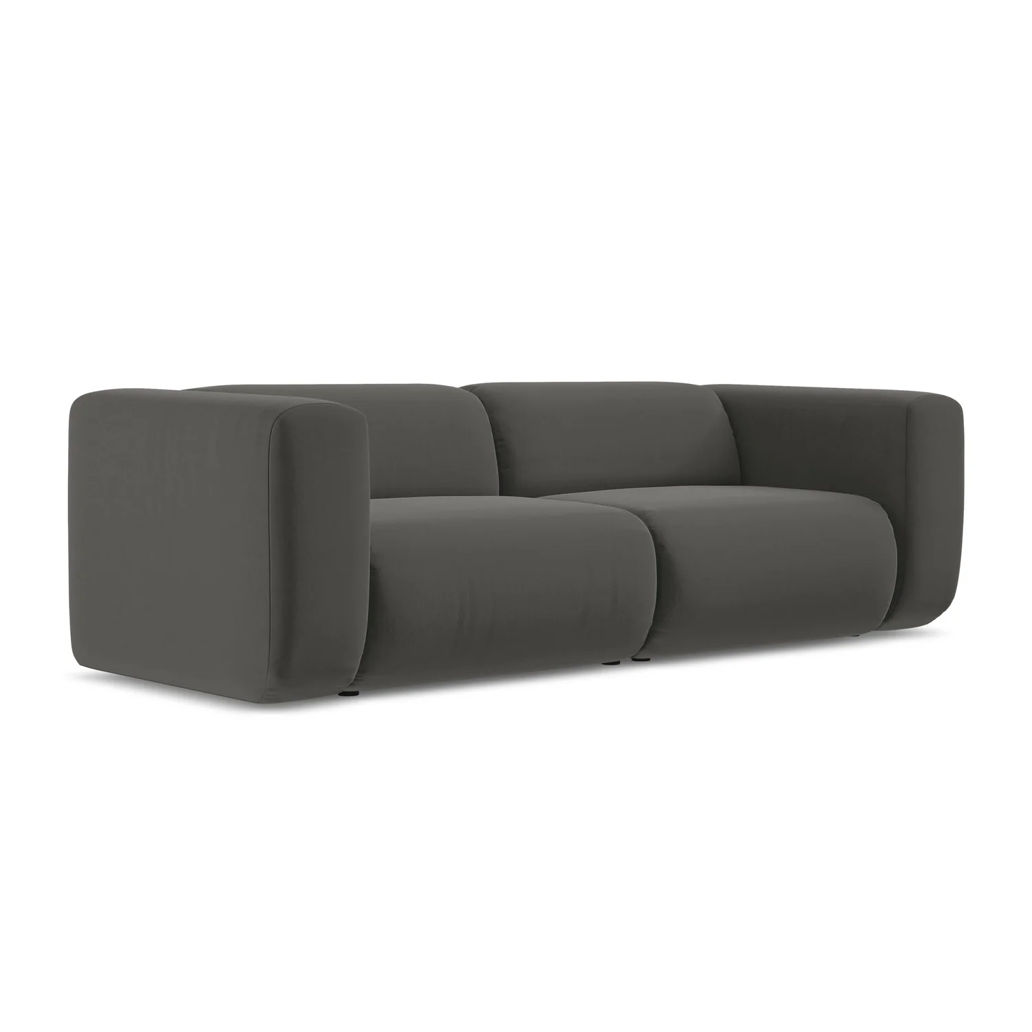 LaMiaSofa 3-zits bank Bari – velours – staal – 228x89x70