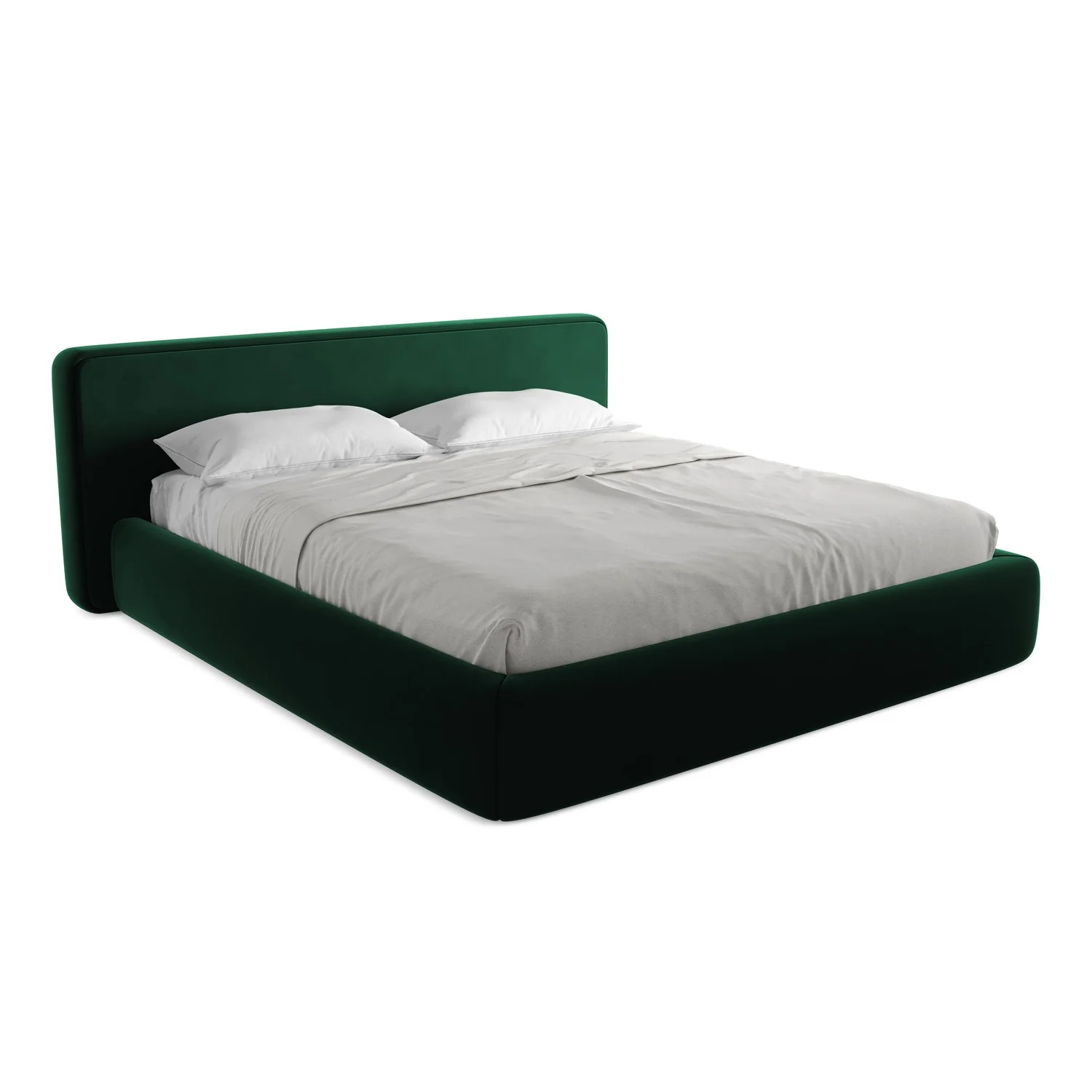 LaMiaSofa Bed met opbergruimte Firenze – velours – flessengroen – 220x