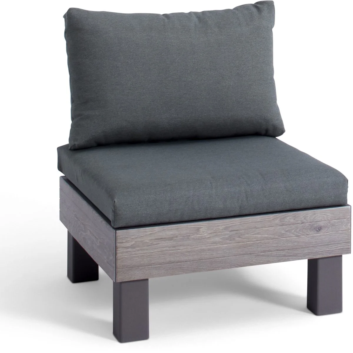 Keter Signature Elements Tuinstoel – met groene kussens – Cappuccino/A