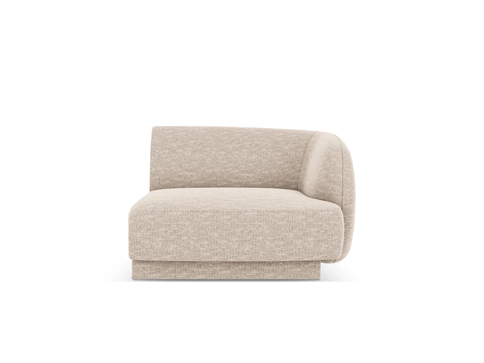 Micadoni rechter module Miley chenille beige – 90x90x70cm