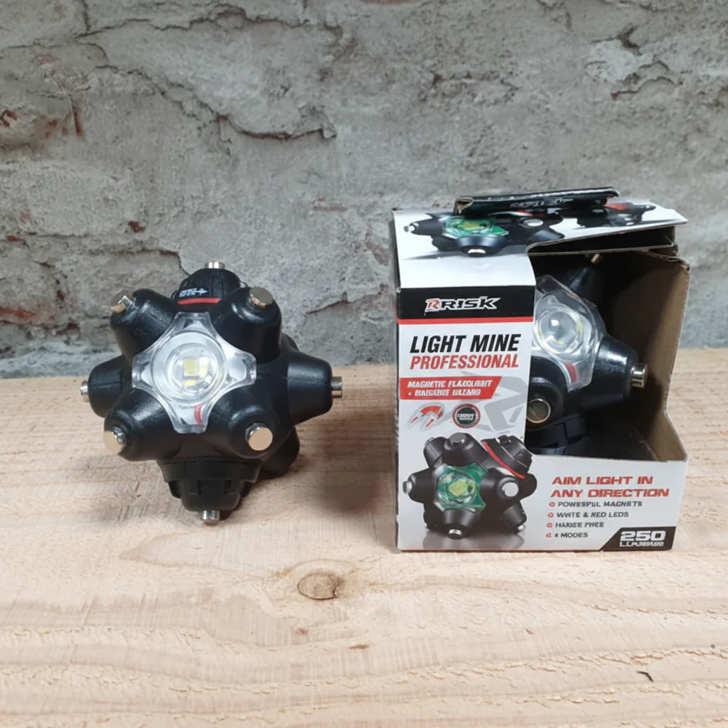 RISK RACING magnetic light mine flashlight